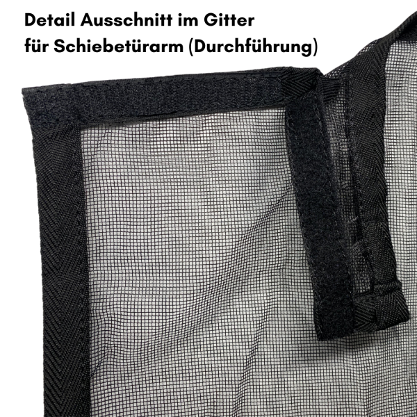 Detailaufnahme Insektenschutzgitter/Reißverschluss